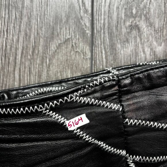 Danier Genuine Leather Blank Skirt Mid 12 Vintage Y2k 34 x 23 Halloween - Picture 10 of 10